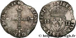 HENRY III Quart d écu, croix de face 1586 Bayonne
