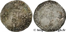 HENRI III Double sol parisis, 2e type 1578 Troyes