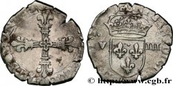 HENRI III Huitième d écu, croix de face n.d. Angers