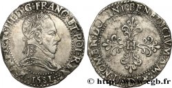 HENRY III Demi-franc au col plat 1581 Lyon