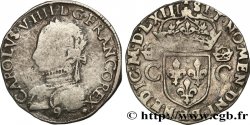 HENRI III. MONNAYAGE AU NOM DE CHARLES IX Teston, 2e type 1563 Rennes