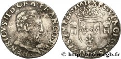 CHARLES IX. COINAGE AT THE NAME OF HENRY II Demi-teston à la tête nue, 5e type 1561 Toulouse