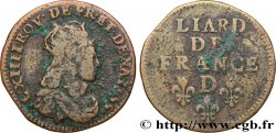 LOUIS XIV LE GRAND OU LE ROI SOLEIL Liard de cuivre, 2e type 1655 Vimy-en-Lyonnais (actuellement Neuville-sur-Saône)