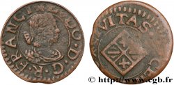 SPANIA - VICH - LOUIS XIV THE SUN KING Denier n.d. Vich