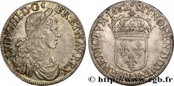 LOUIS XIV LE GRAND OU LE ROI SOLEIL Demi-écu, portrait apollinien 1662 Rouen TTB+/SUP