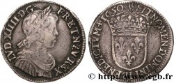 LOUIS XIV THE SUN KING Quart d écu à la mèche longue 1650 Bayonne