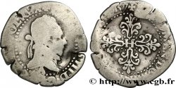 HENRI III Quart de franc au col plat 1577 Paris