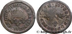 LOUIS XIV LE GRAND OU LE ROI SOLEIL Essai de 15 deniers aux trois lis couronnés, 2e type 1657 Paris TB