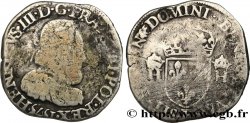 HENRI III Teston 3e type, col fraisé 1575 Angers