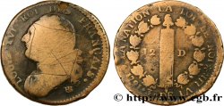 LOUIS XVI (MONARQUE CONSTITUTIONNEL) 12 deniers dit au faisceau , type FRANCAIS 1791 Strasbourg