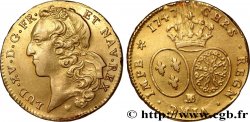 LOUIS XV THE WELL-BELOVED Double louis dit au bandeau 1747 Strasbourg