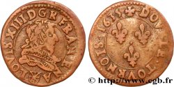 LOUIS XIII Double tournois de Navarre 1635 Saint-Palais