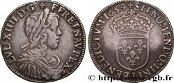 LOUIS XIV THE SUN KING Demi-écu à la mèche longue 1654 Limoges
