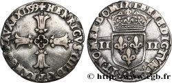 HENRY IV Quart d écu, croix feuillue de face 1599 Bayonne