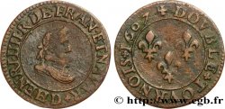 HENRY IV Double tournois, 1er type 1607 Lyon