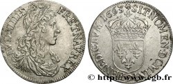 LOUIS XIV THE SUN KING Demi-écu, portrait apollinien 1663 Rennes