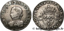 CHARLES IX Teston, 2e type 1565 Poitiers