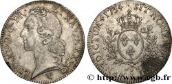 LOUIS XV THE WELL-BELOVED Écu aux branches d’olivier, tête ceinte d’un bandeau 1754 Limoges