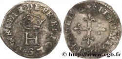 HENRI III Liard à l H couronnée 1578 Poitiers