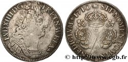 LOUIS XIV THE SUN KING Écu aux trois couronnes 1710 Tours