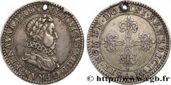 LOUIS XIII LE JUSTE Piéfort quadruple du quart de franc de Nicolas Briot 1618 Paris