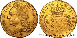 LOUIS XV DIT LE BIEN AIMÉ Louis d or aux écus ovales, buste lauré 1774 Paris SUP