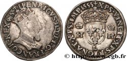 HENRI II Teston à la tête couronnée 1555 Bayonne TB+/TTB