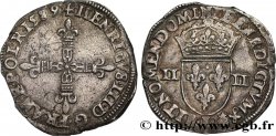 HENRY III Quart d écu, croix de face 1589 Bayonne