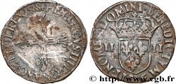 HENRI III Quart d écu, croix de face 1588 Rennes