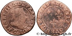 HENRY III Double tournois, type de Saint-Lô 1589 Saint-Lô