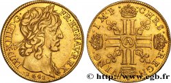 LOUIS XIII Double louis d or à la mèche longue, à deux rubans 1641 Paris, Monnaie du Louvre
