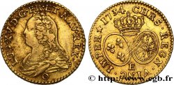 LOUIS XV DIT LE BIEN AIMÉ Louis d or aux écus ovales, buste habillé 1734 Tours TTB/TTB+