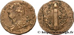 LOUIS XVI (MONARQUE CONSTITUTIONNEL) 2 sols dit au faisceau , type FRANCOIS 1792 Arras