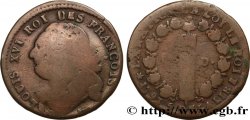 LOUIS XVI (MONARQUE CONSTITUTIONNEL)  12 deniers dit  au faisceau , type FRANÇOIS 1793 Pau