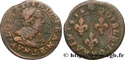 LOUIS XIII LE JUSTE Double lorrain, type 9 1636 Stenay