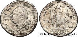 THE CONVENTION 15 sols dit au génie , type FRANÇOIS 1793 Pau