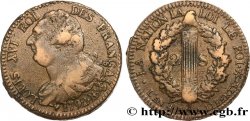 LOUIS XVI (MONARQUE CONSTITUTIONNEL) 2 sols dit au faisceau , type FRANÇAIS 1792 Strasbourg