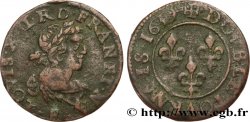 LOUIS XIII LE JUSTE Double tournois au grand buste viril drapé 1639 Tours