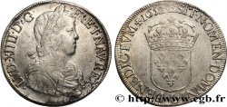 LOUIS XIV THE SUN KING Écu, portrait à la mèche longue 1652 Bayonne