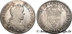 LOUIS XIV THE SUN KING Demi-écu, portrait à la mèche longue 1649 Paris