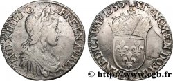 LOUIS XIV THE SUN KING Demi-écu, portrait à la mèche longue 1650 Bayonne