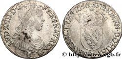 LOUIS XIV THE SUN KING Demi-écu, portrait à la mèche longue 1656 Bayonne