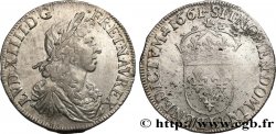 LOUIS XIV  THE SUN KING  Demi-écu, portrait apollinien 1661 Bayonne XF
