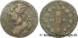 CONVENZIONE NAZIONALE 12 deniers dit  au faisceau , type FRANCOIS 1793 Dijon