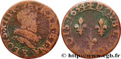 LOUIS XIII  Double tournois, type 1 1634 Tours