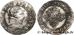 HENRY III Demi-franc au col plat 1588 Poitiers