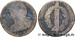 LOUIS XVI 2 sols dit  au faisceau , type FRANÇOIS 1792 Paris