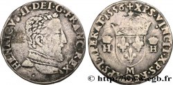 HENRI II Teston à la tête nue, 5e type 1556 Toulouse