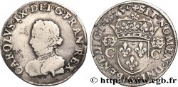HENRY III. COINAGE AT THE NAME OF CHARLES IX Teston, 2e type 1575 Poitiers