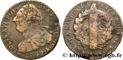 LOUIS XVI (MONARQUE CONSTITUTIONNEL) 2 sols dit au faisceau , type FRANÇOIS 1792 Paris